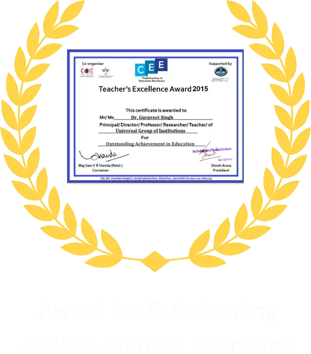 Award for Outstanding Achievement in Education