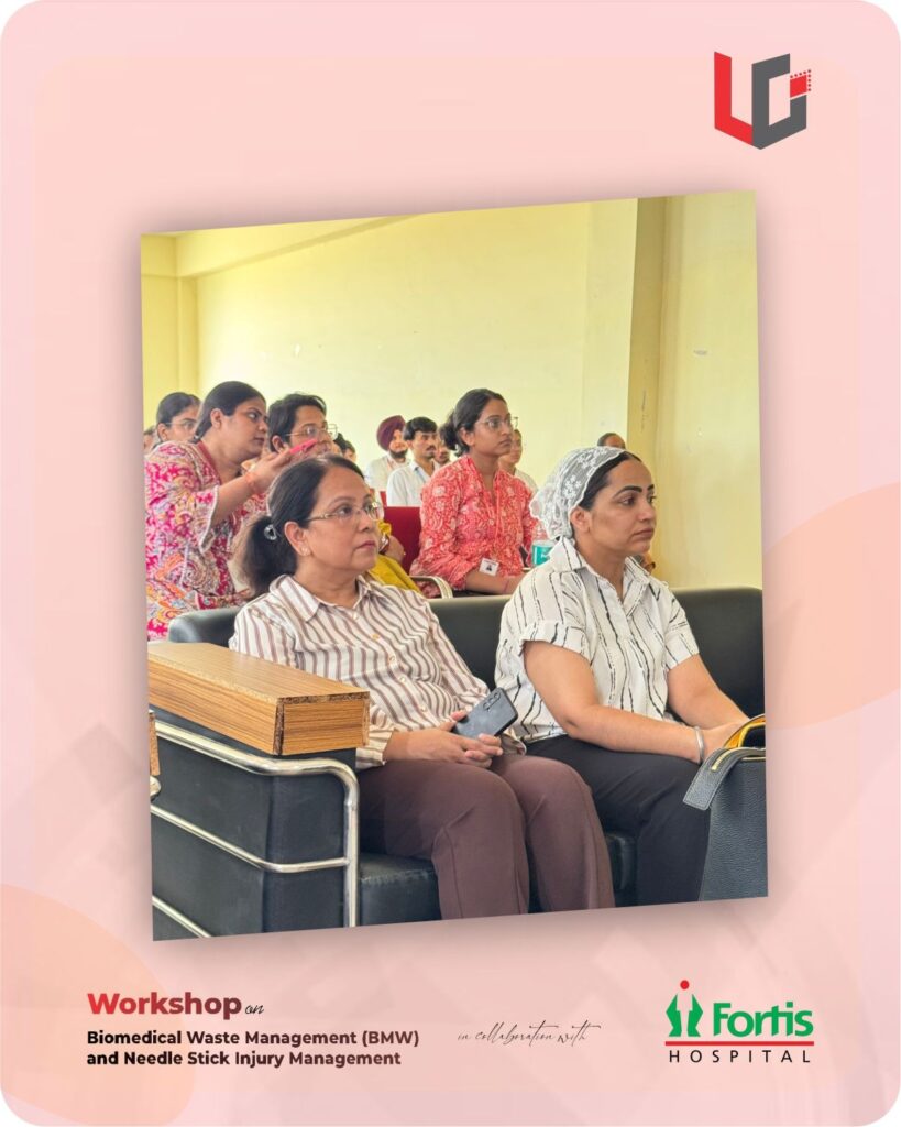 Universal Institute of Nursing Organizes Educational Session on Biomedical Waste and Needle Stick Injury Management in collaboration with Fortis Hospital, Mohali